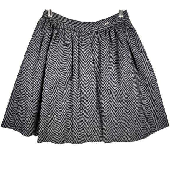 Levi’s Women’s Navy Gray Cotton Wool Blend Pleated Pocket Twee Academia Skirt 31 - Picture 2 of 8